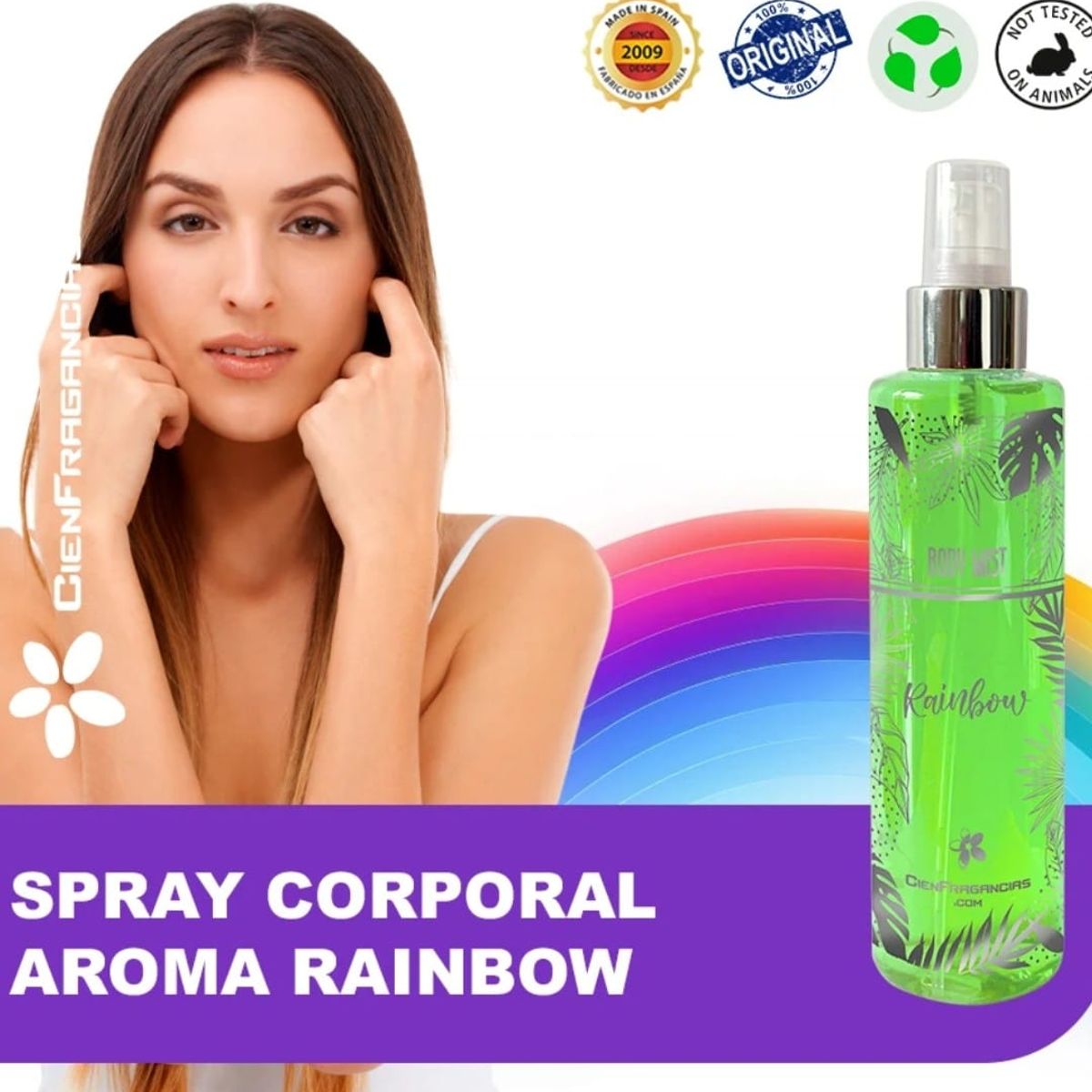 CIEN FRAGANCIAS - BODY MIST MAGICO RAINBOW VEGANO CIENFRAGANCIAS CIEN ESENCIAS 200ML