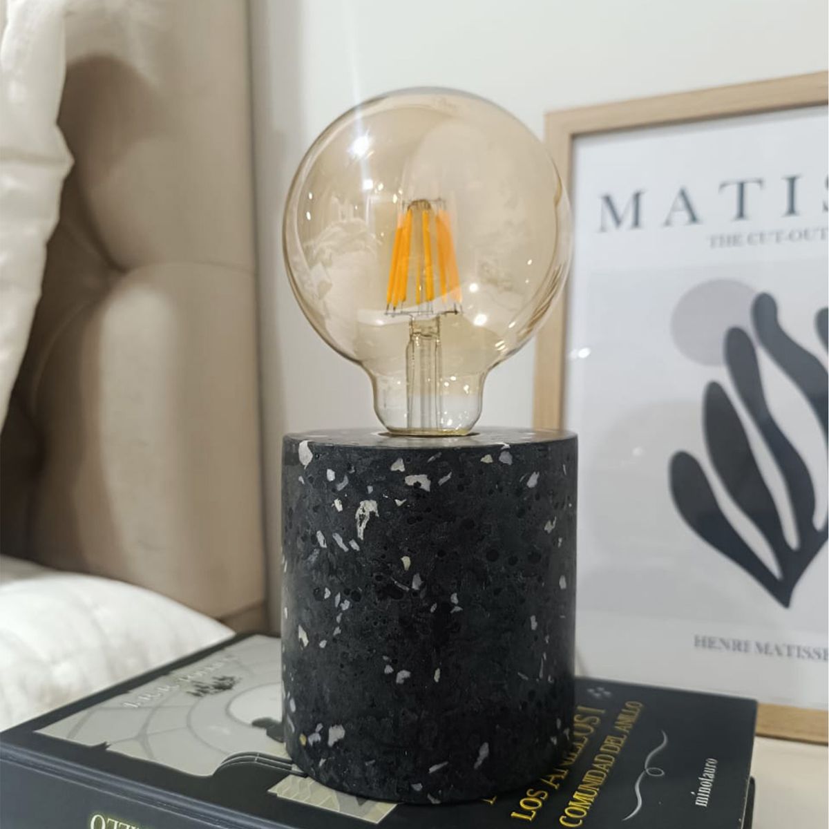 GENERICO - Lámpara de Diseño Charcoal Terrazo Negro