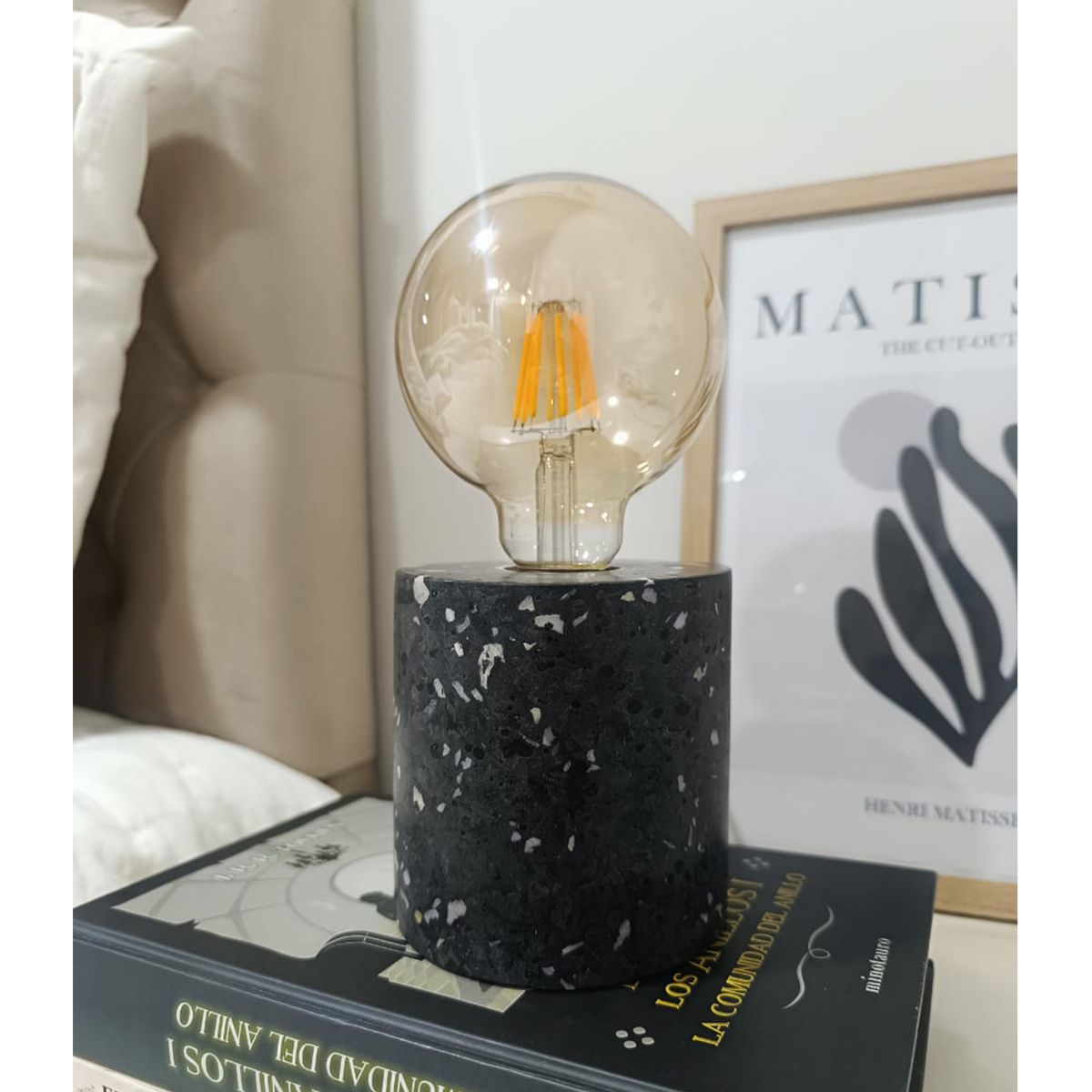 GENERICO - Lámpara de Diseño Charcoal Terrazo Negro