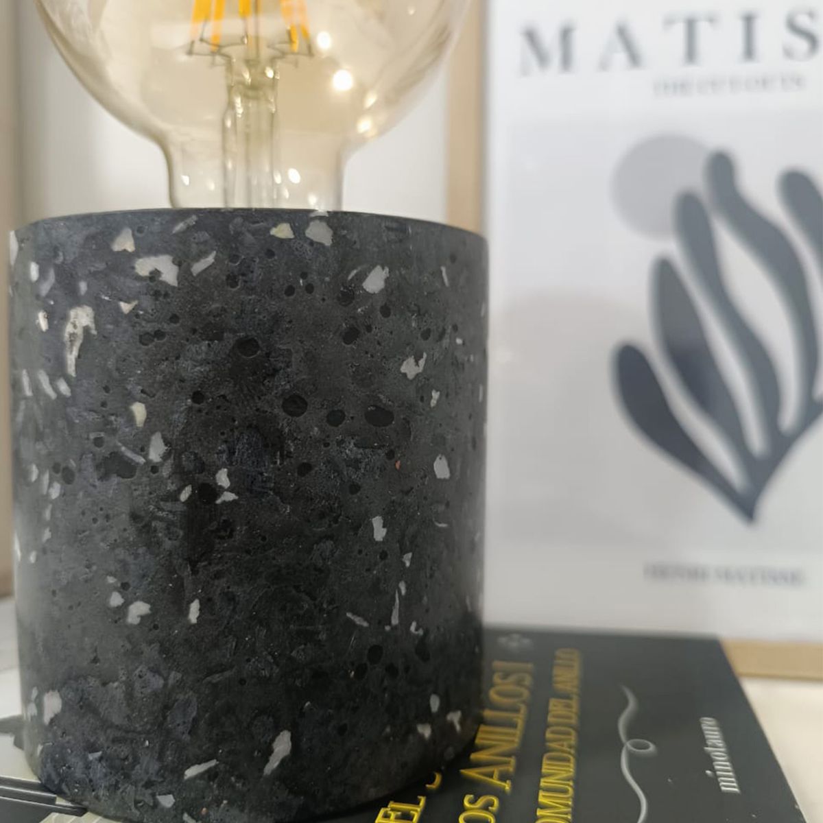 GENERICO - Lámpara de Diseño Charcoal Terrazo Negro