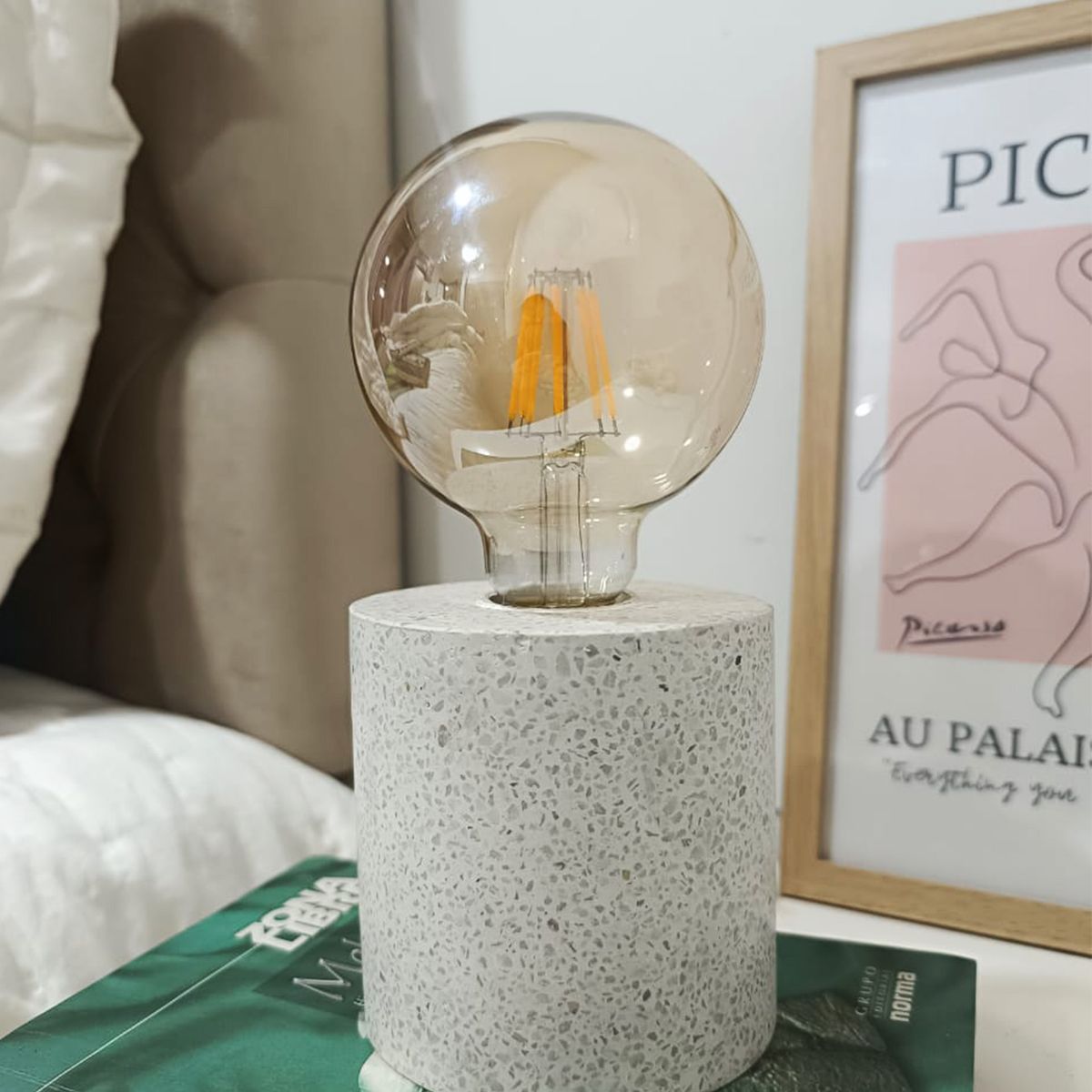 GENERICO - Lámpara de Diseño Alba Terrazo Blanco