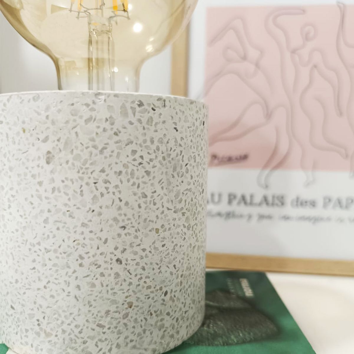 GENERICO - Lámpara de Diseño Alba Terrazo Blanco