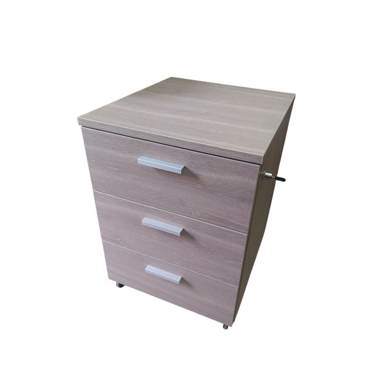 GENERICO - Cajonera De 3 Cajones Con Ruedas Y Chapa bardolino