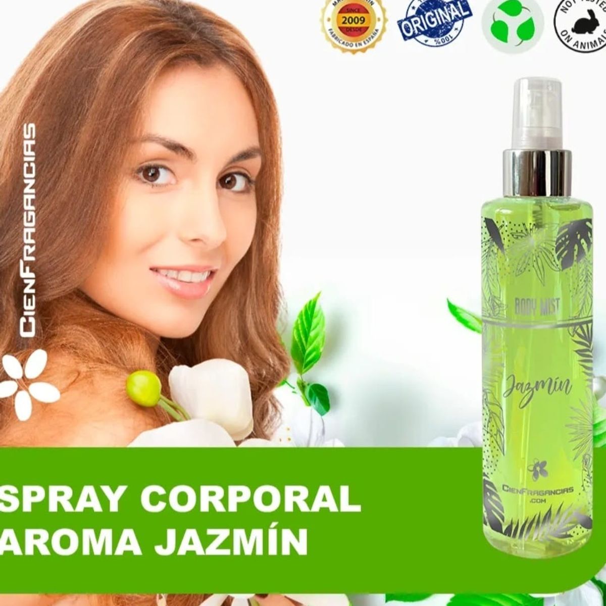 CIEN FRAGANCIAS - BODY MIST VEGANO CIENFRAGANCIAS CIEN ESENCIAS FLORAL JAZMIN 200ML