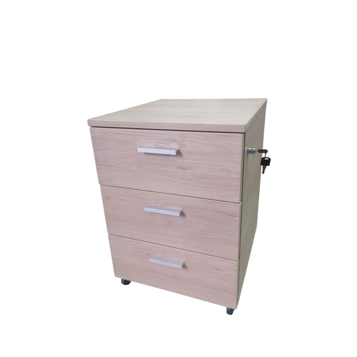 GENERICO - Cajonera De 3 Cajones Con Ruedas Y Chapa Roveré