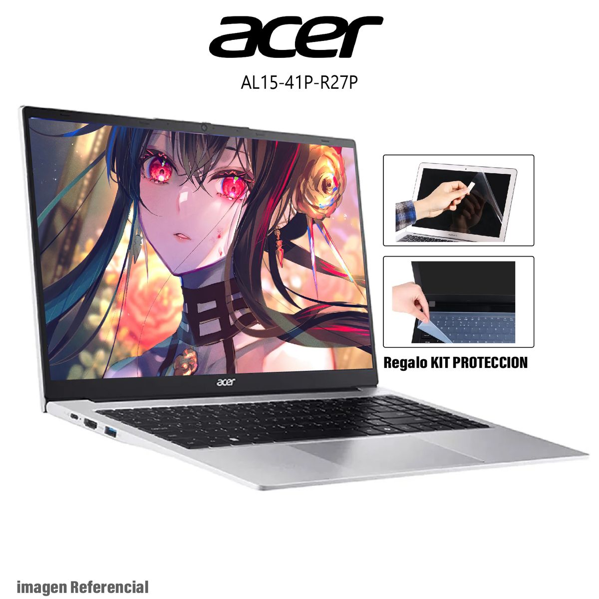 ACER - Laptop ACER ASPIRE  AL15-41P-R27P Ryzen 7 5700U 156 FHD 16GB RAM 512GB SSD + Kit Proteccion