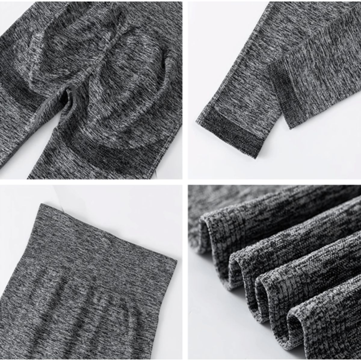 JM IMPORT - Legging Deportivo Sin costura Efecto Push up - Gris Modelo colombiano