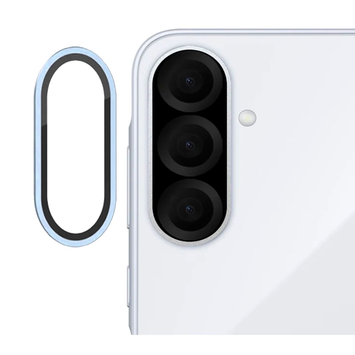 GENERICO - Protector de Cámara Compatible con Galaxy A35 - Celeste