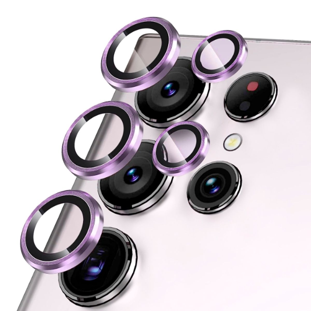 GENERICO - Protector de Lente Glass Individual Compatible con Galaxy S23 Ultra Lila