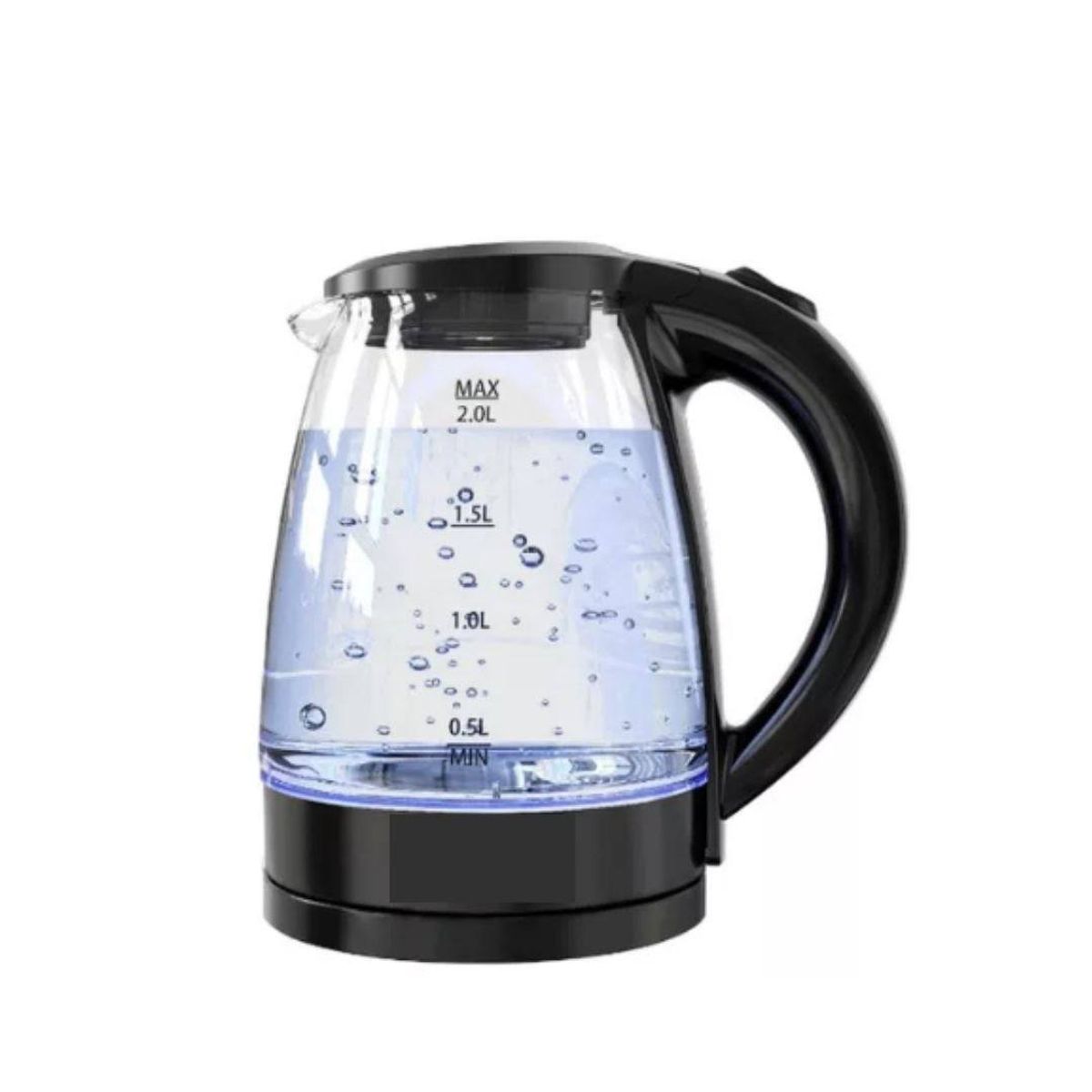GENERICO - HERVIDOR ELECTRICO VIDRIO TRANSPARENTE 2000ML