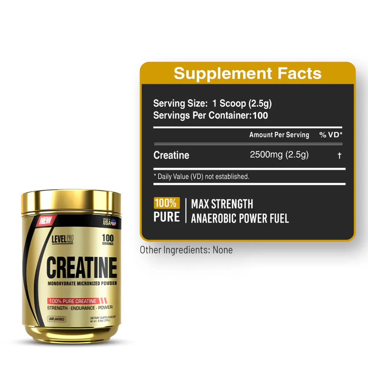 LEVEL PRO - Iso Gold Whey 1.1 kg rich chocolate + Creatina level pro 250 g + shaker