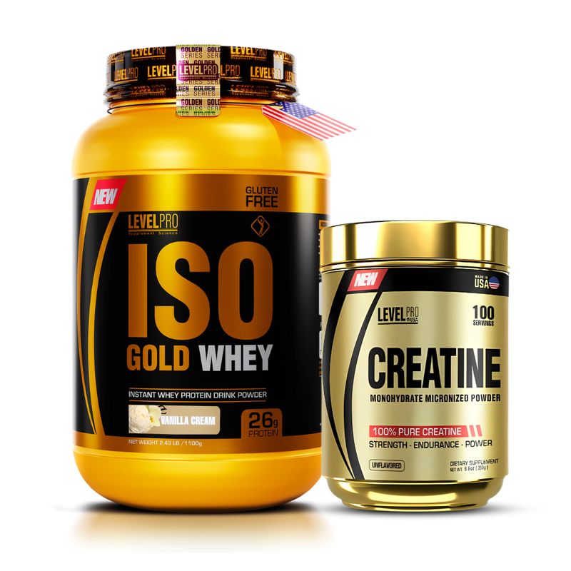 LEVEL PRO - Iso Gold Whey 1.1 kg vainilla + Creatina level pro 250 g