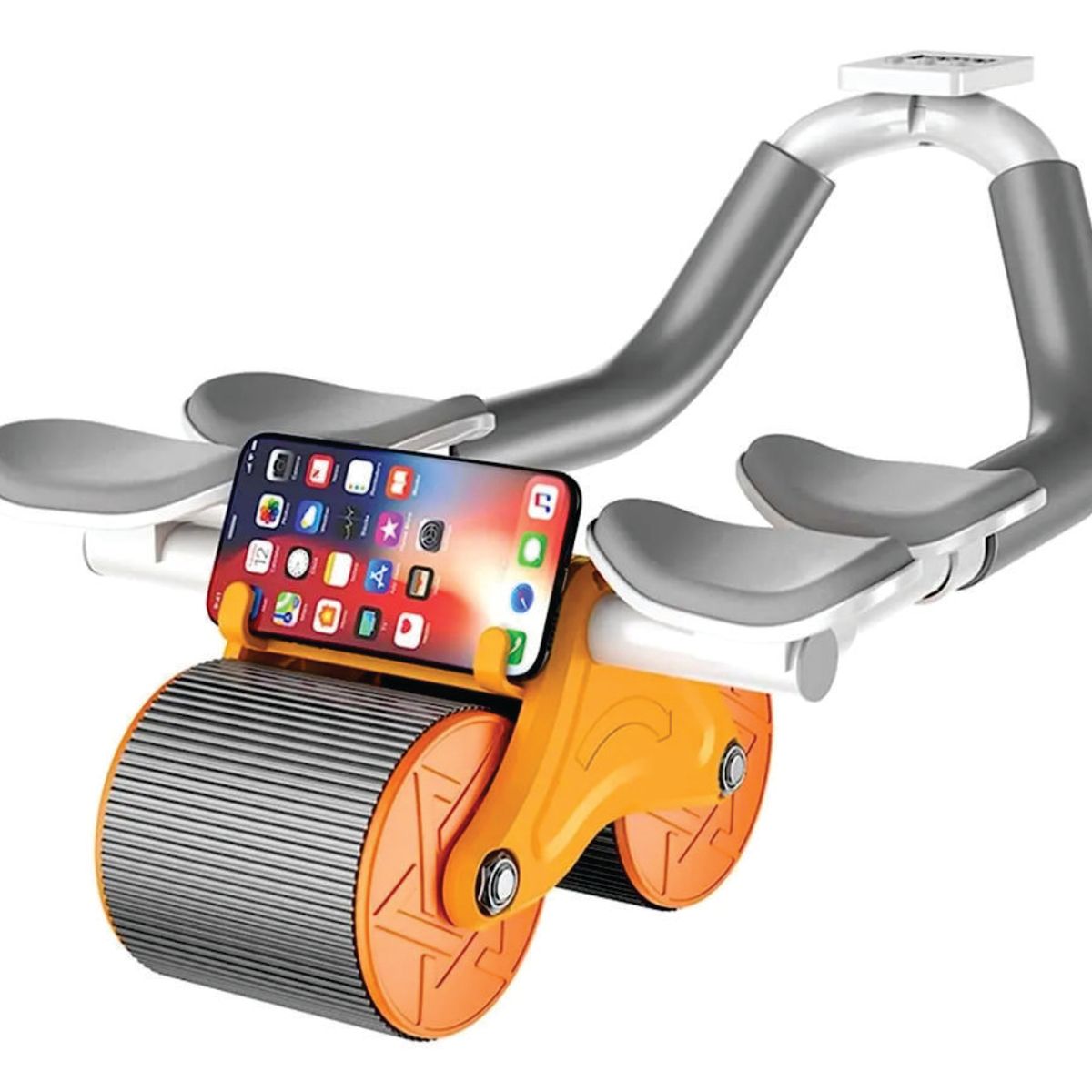 GENERICO - rodillo abdominal pro retro automático+tapete+cronometro+portacelular