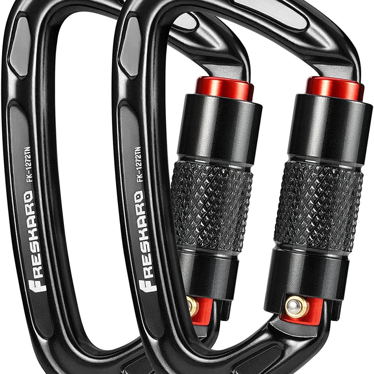 PUREPOWER - Mosquetón De Escalada 25kn Para Aparejos Cuerdas-2PCS