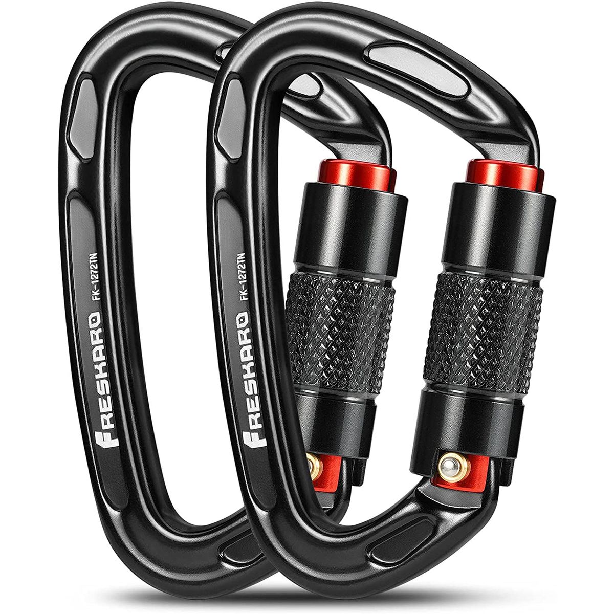 PUREPOWER - Mosquetón De Escalada 25kn Para Aparejos Cuerdas-2PCS