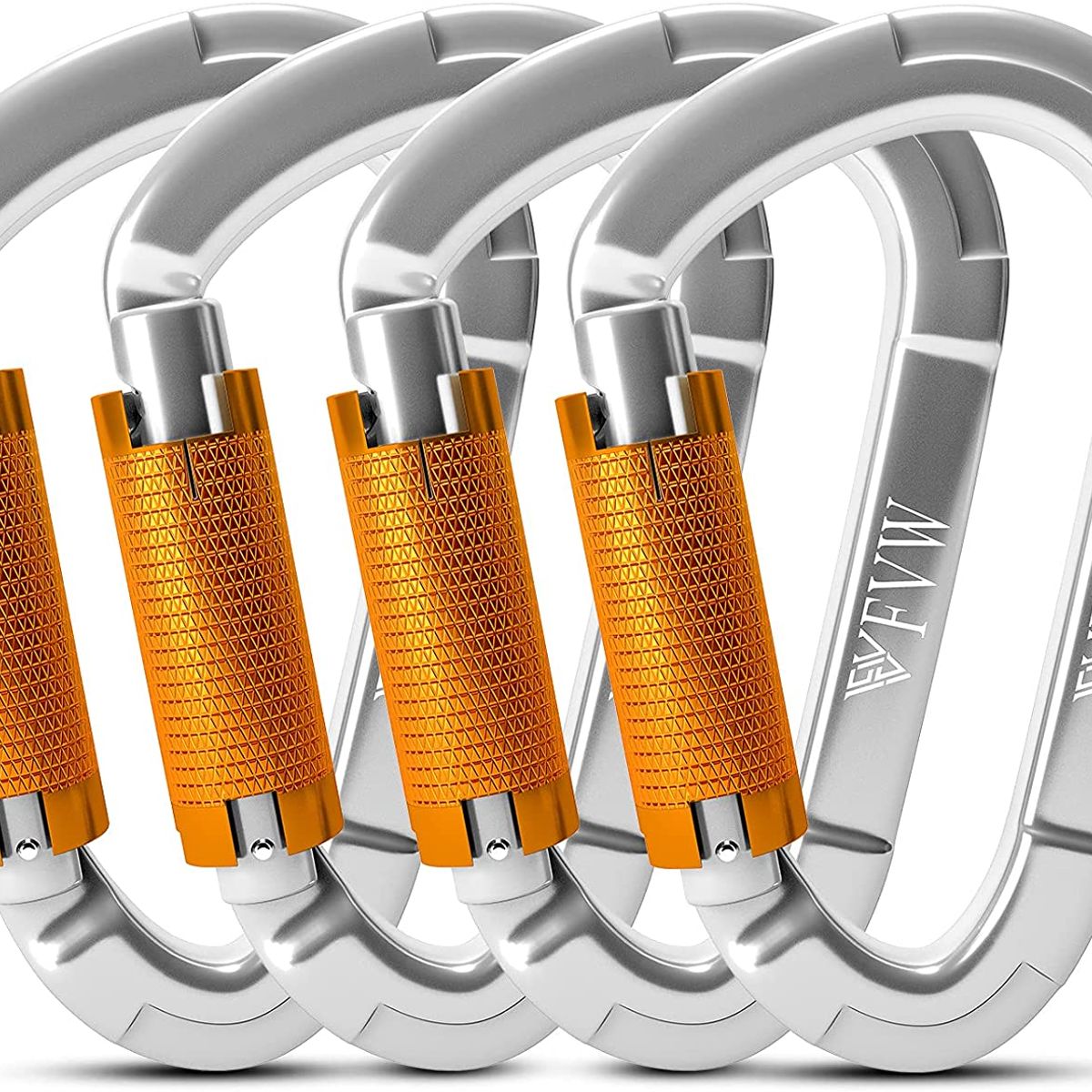 PUREPOWER - Mosquetón De Escalada 25kn Para Aparejos Cuerdas-4PCS