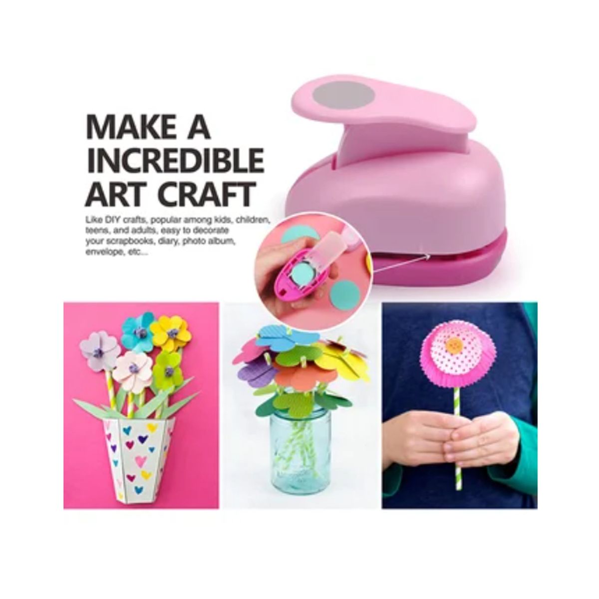 PUREPOWER - Perforadora de papel perforadora circular de 5 piezas