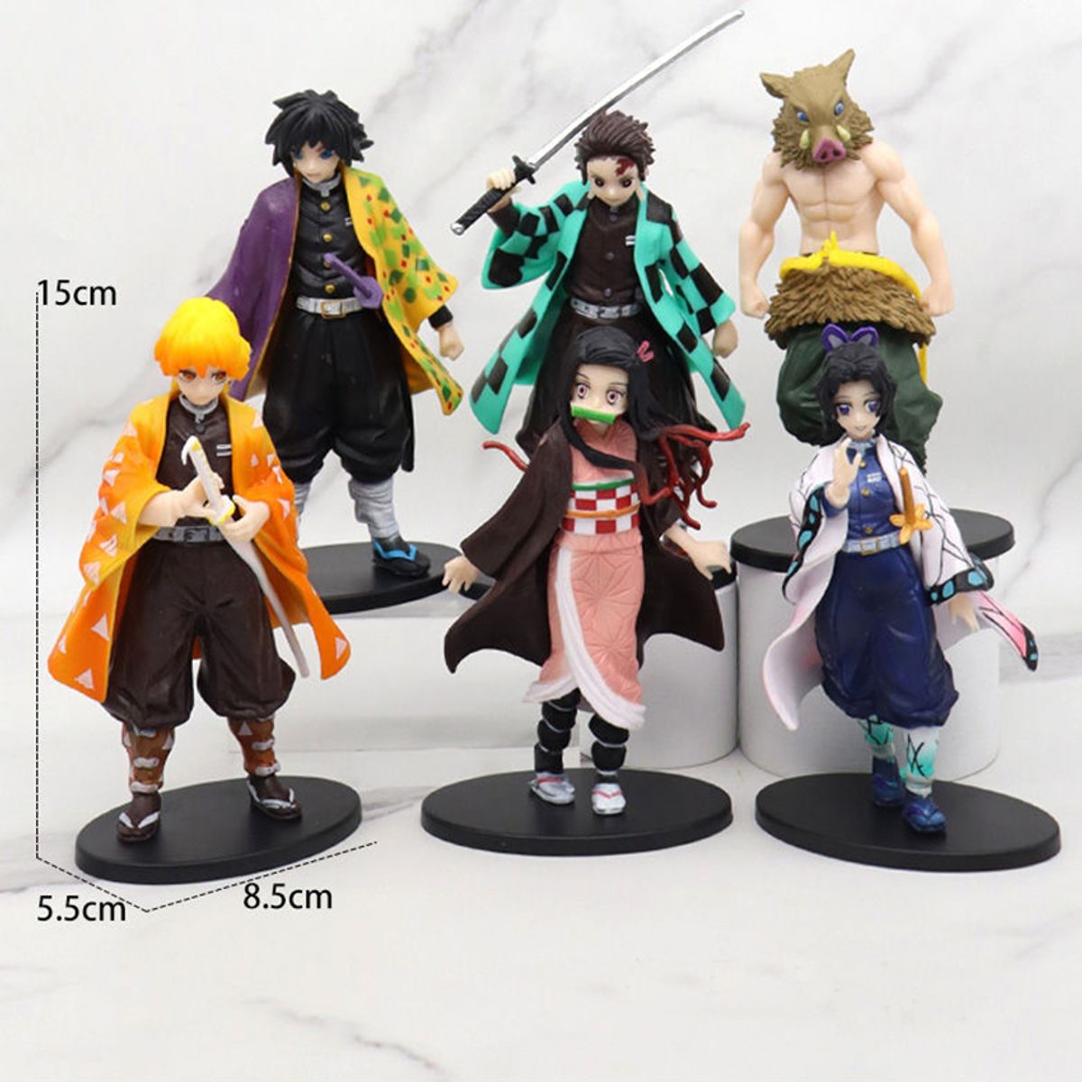 PUREPOWER - Kit De Figuras Demon Slayer Anime Collection Pack 6 Pi
