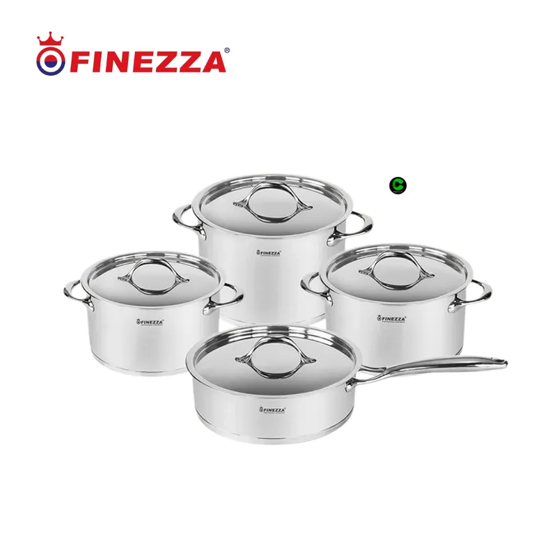 FINEZZA - Set de Ollas Finezza Acero Inoxidable FZ-1008TS