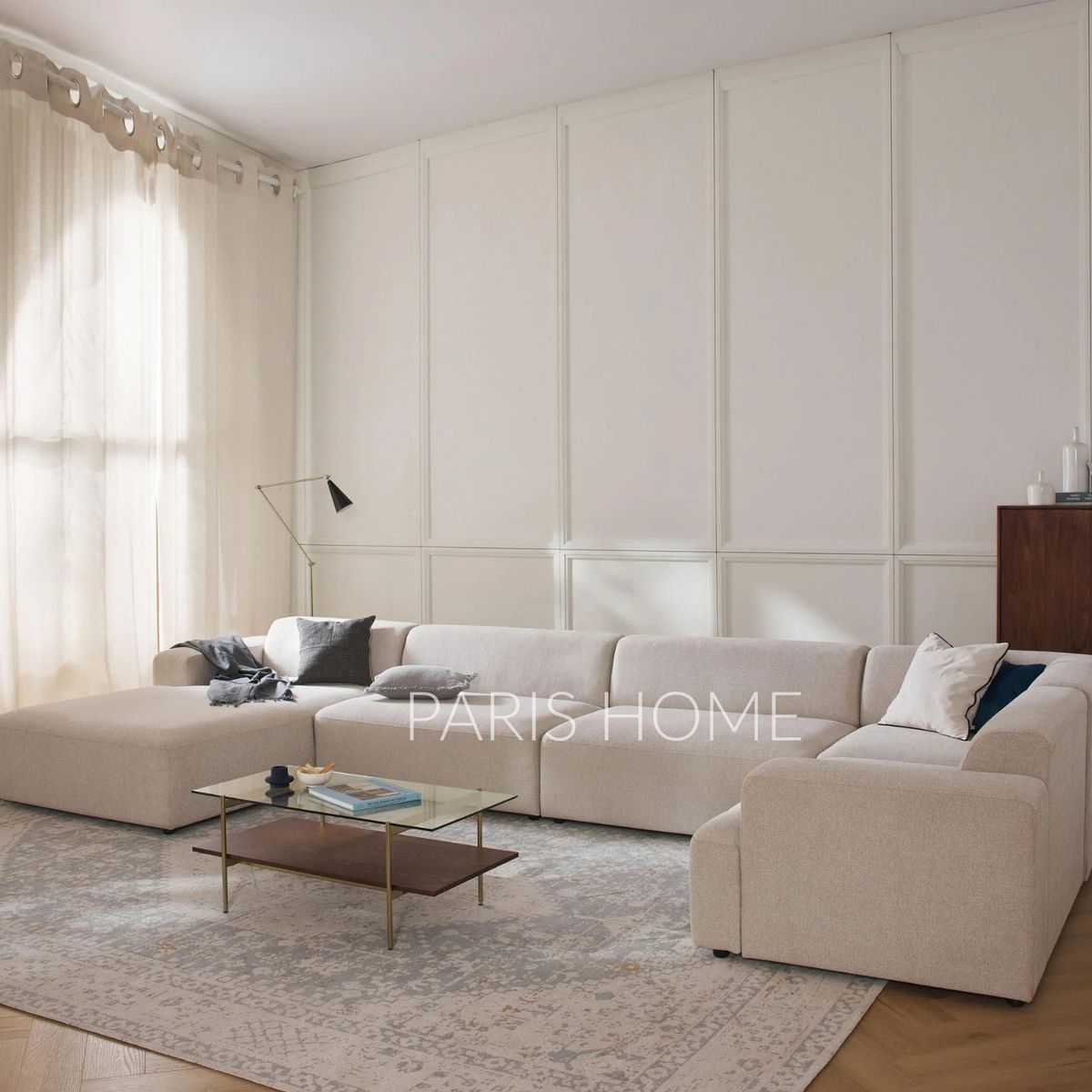 GENERICO - Seccional Derecho Rinconero Longhe Grande Gala Tejido - Beige Claro