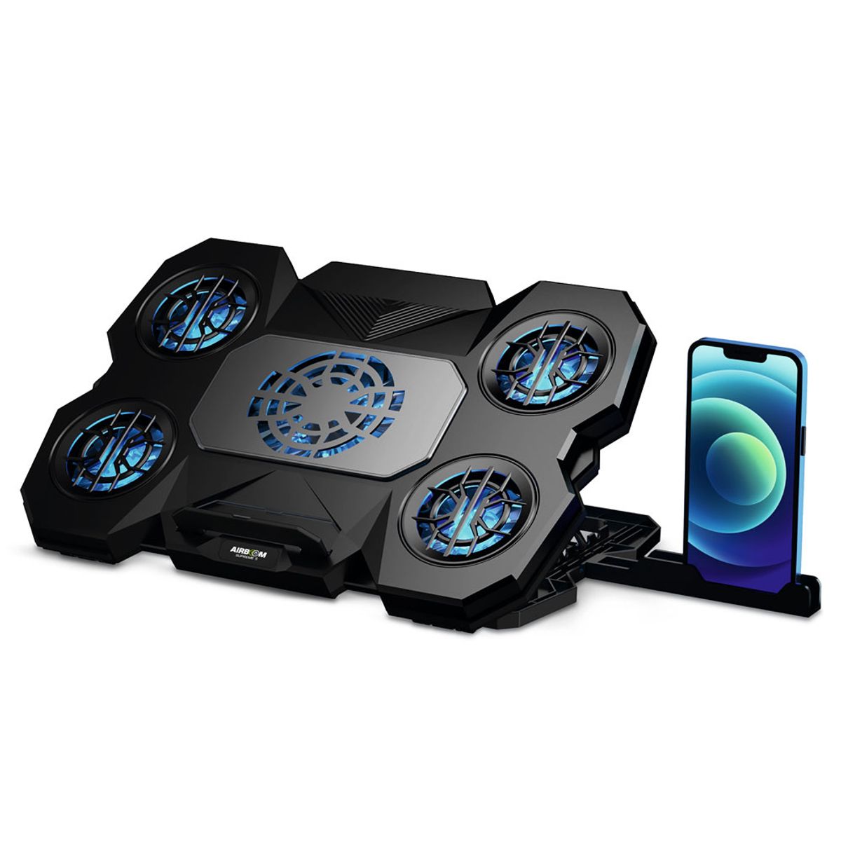 AIRBOOM - SUPREME5 AB034 BASE CON COOLER 4FAN 7CM + 1FAN 10CM AIRBOOM