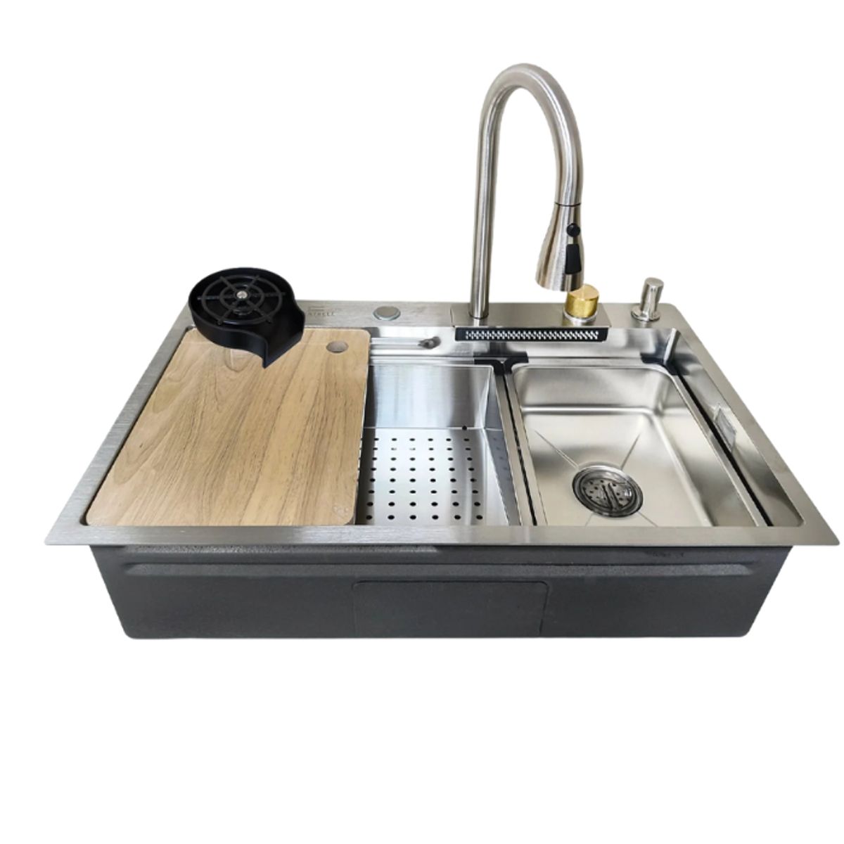 FRATELLI - LAVADERO MULTIFUNCIONAL   DE ACERO INOX SATINADO DLX-7546S