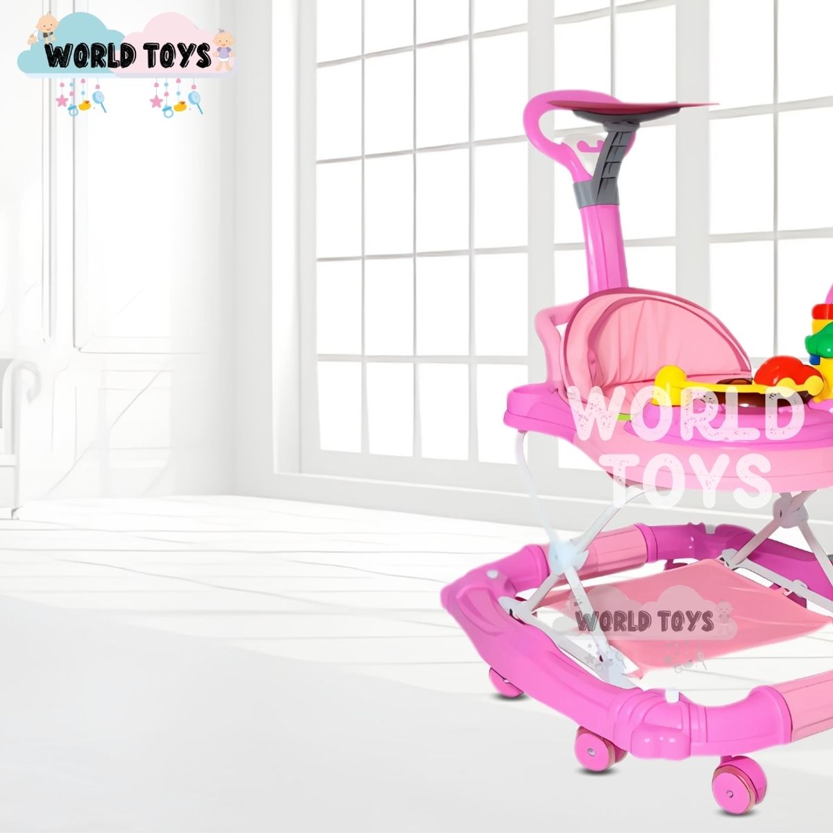 BABY - Andador con Tablero Musical «WALKIE» Pink