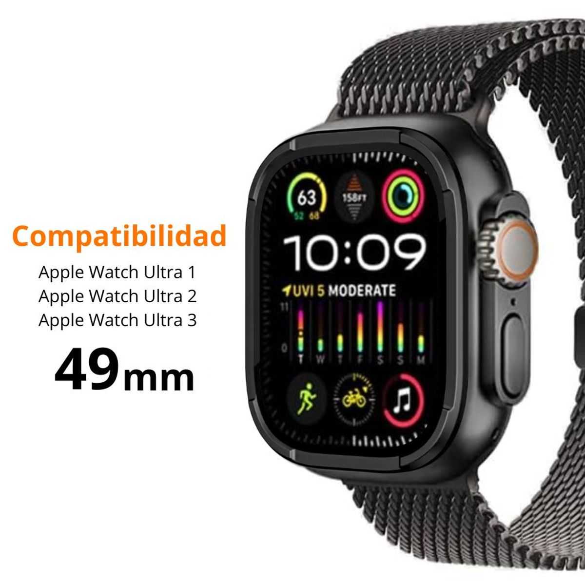 OEM - Protector de Pantalla Mica de Vidrio para Apple Watch Ultra Military B
