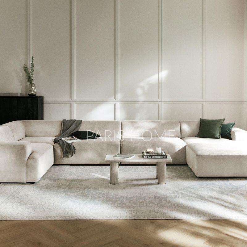 GENERICO - Seccional Izquierdo Rinconero Longhe Grande Gala Pana - Beige Claro