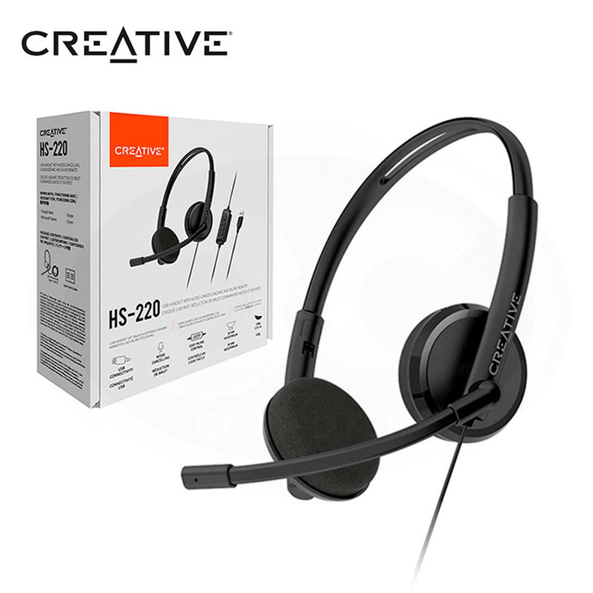 CREATIVE - AUDIFONO CMICROF CREATIVE HS-220 BLACK 51EF1070AA001