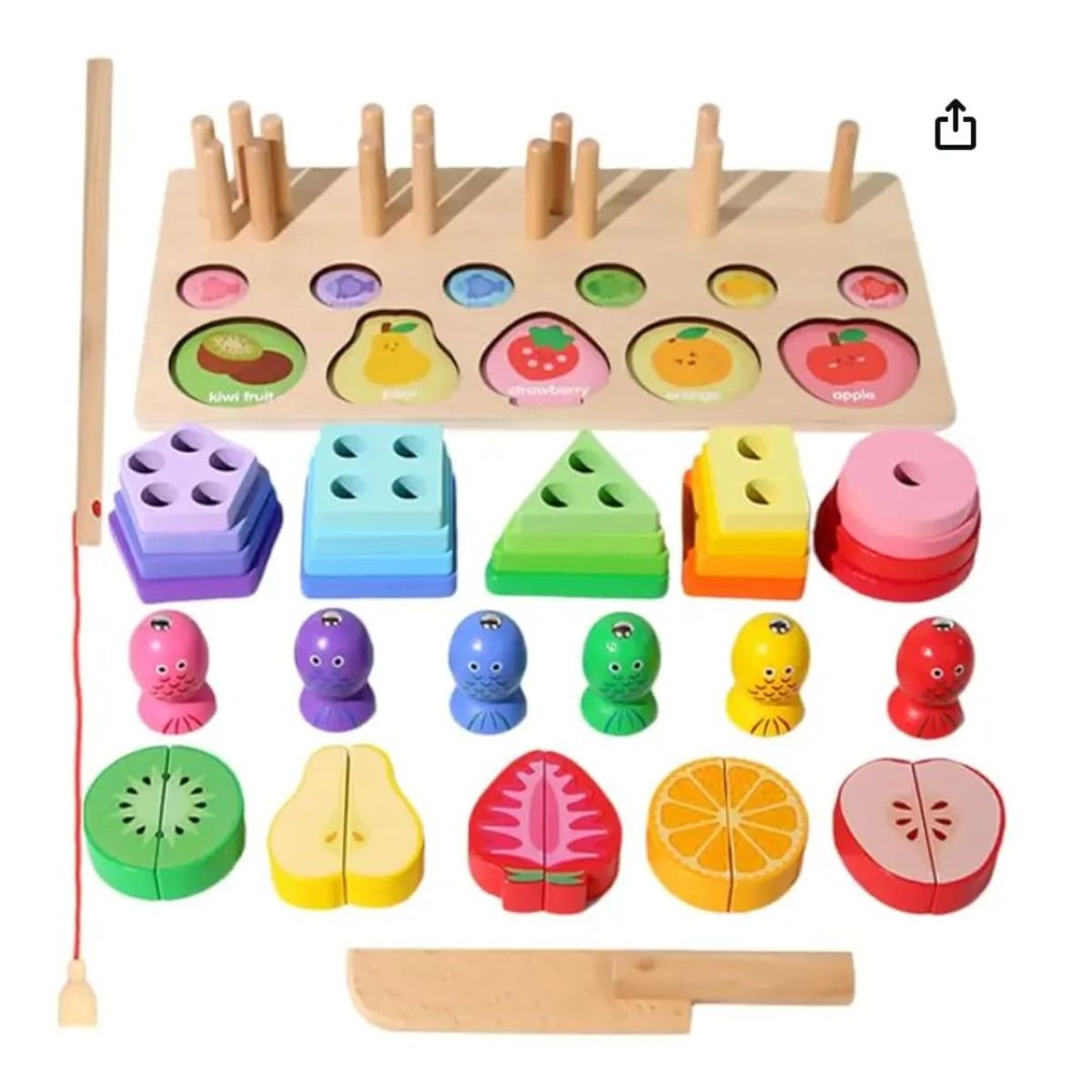 GENERICO - Set Encaje y Atrapar Frutas