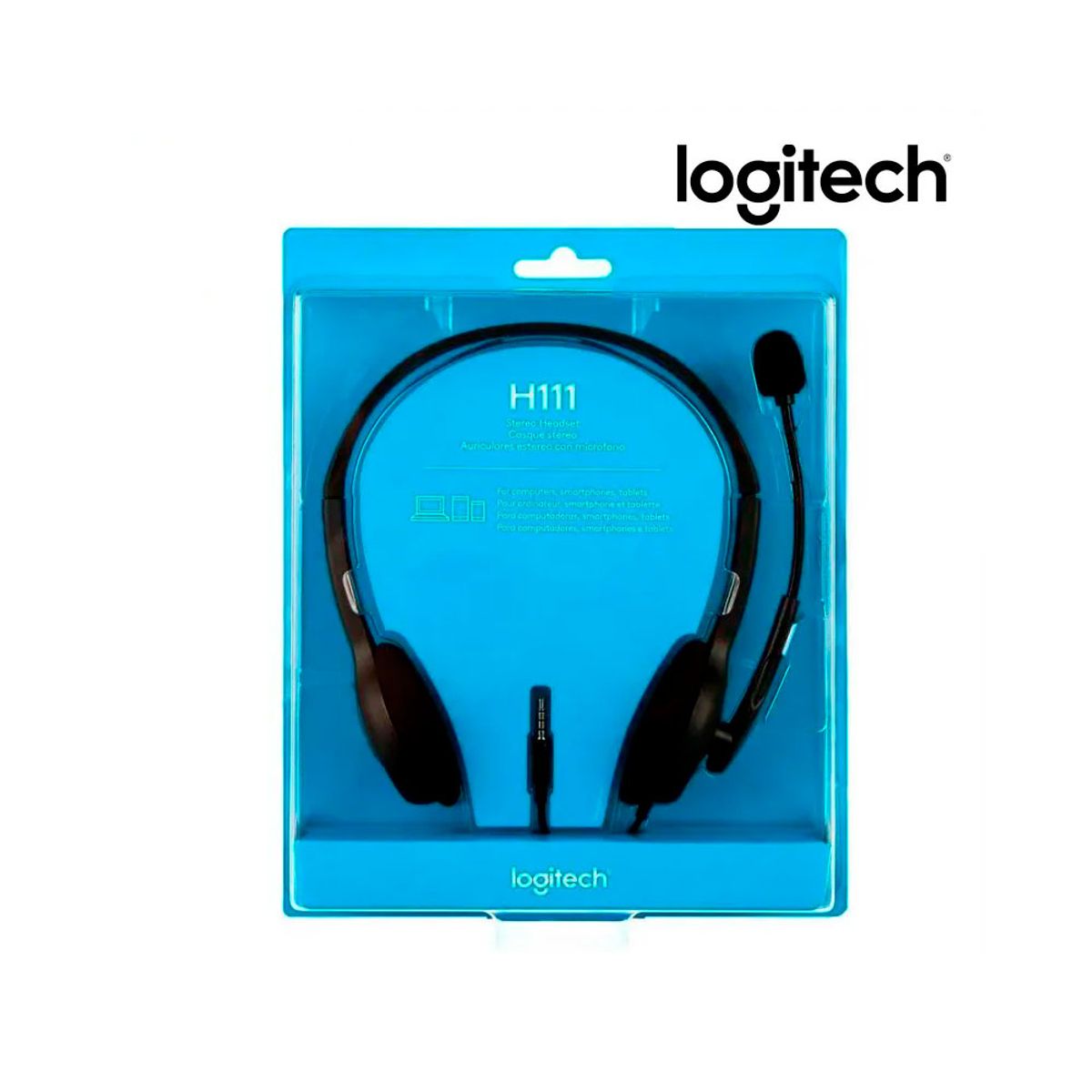 LOGITECH - AUDIFONO CMICROF LOGITECH H111 SILVER 981-000612