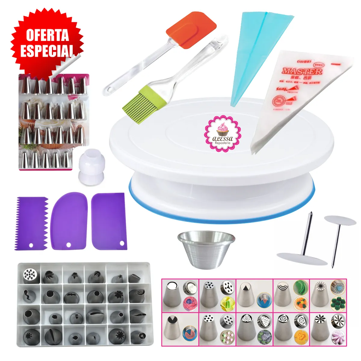 GENERICO - Kit de aprendizaje de 129 piezas para Repostería