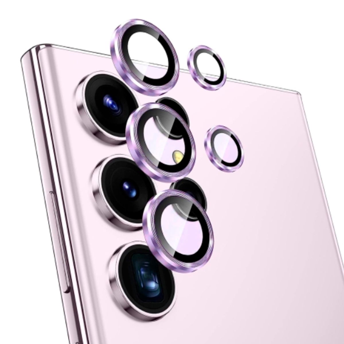 GENERICO - Protector de Lente Glass Individual Compatible con Galaxy S24 Ultra Lila