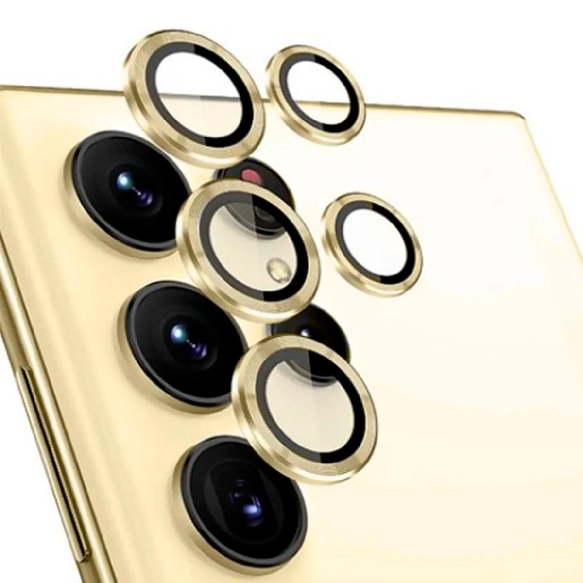 GENERICO - Protector de Lente Glass Individual Compatible con Galaxy S25 Ultra Dorado