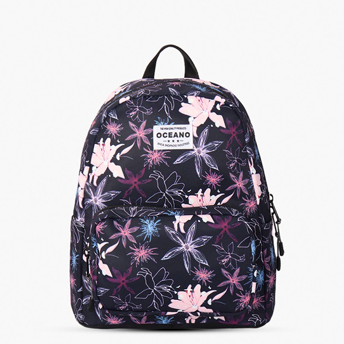 OCEANO - Mochila Oceano Lanis Azul Flor Rosa