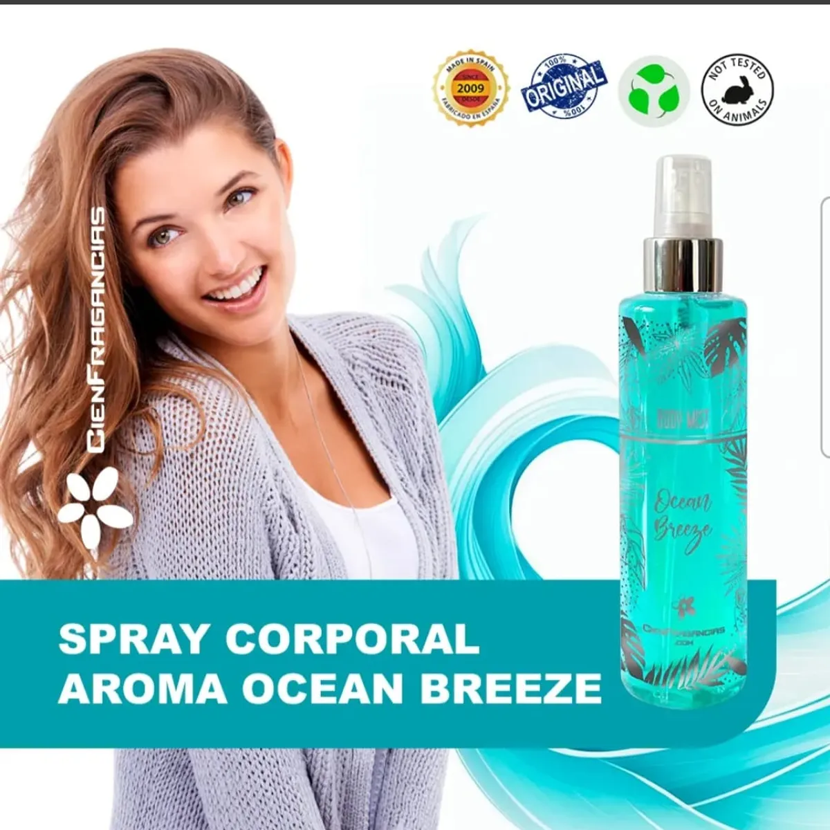 CIEN FRAGANCIAS - BODY MIST VEGAN CIENFRAGANCIAS CIEN ESENCIAS BREZZE FLORALMARINA 200ML