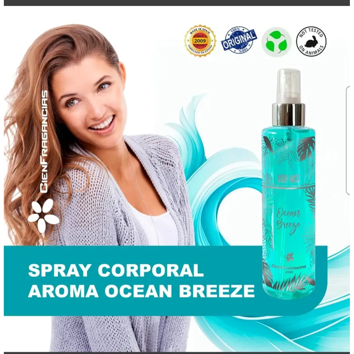 CIEN FRAGANCIAS - BODY MIST VEGAN CIENFRAGANCIAS CIEN ESENCIAS BREZZE FLORALMARINA 200ML