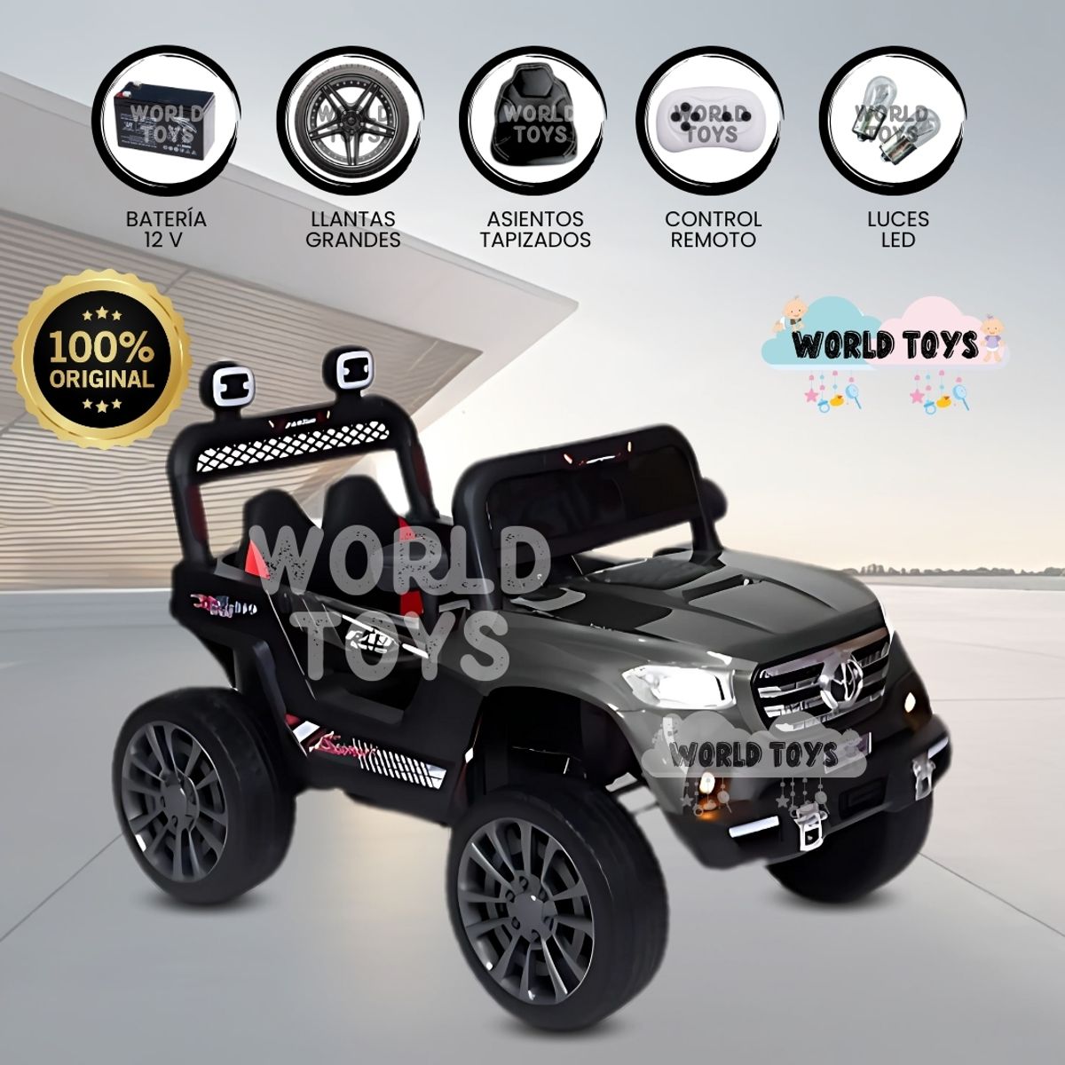 TOYOTA - Carro a Bateria para Niños «TERRACOTA PRO» Gray