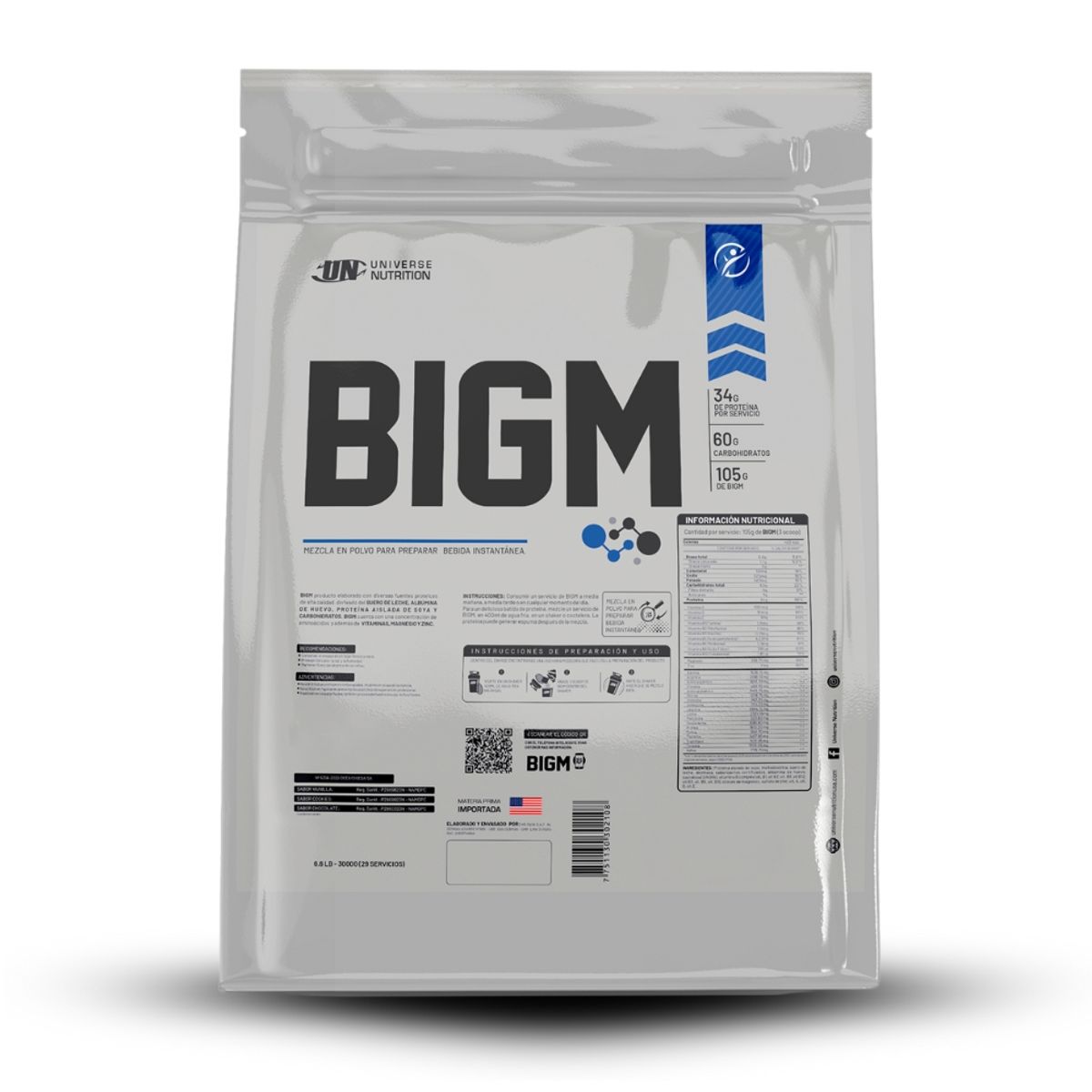 UNIVERSE NUTRITION - Proteína UN Bigm 5 kg Vainilla+Creatina Dorian Yates 300Gr+2 Diabolus