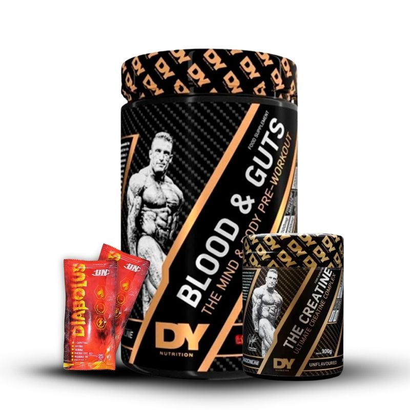 DORIAN YATES - Blood And Guts 380Gr 40 Serv Fresa+Creatina 300Gr+2 Diabolus
