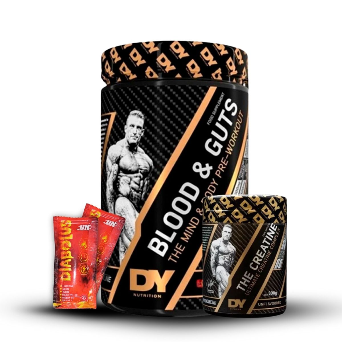 DORIAN YATES - Blood And Guts 380Gr 40 Serv Watermelon+Creatina 300Gr+2 Diabolus