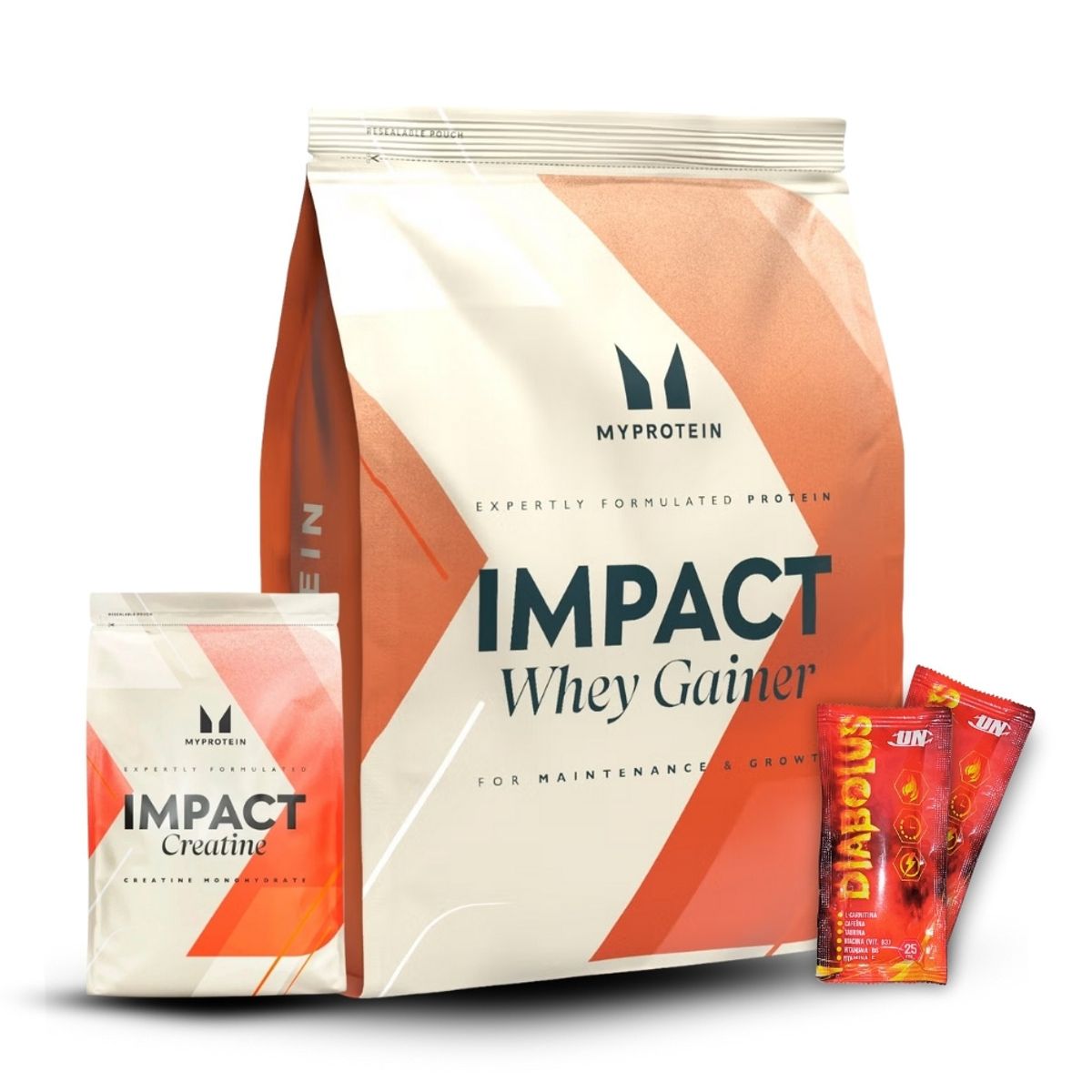 MYPROTEIN - Impact Whey Gainer 2.5 kg Chocolate+Creatina Myprotein 250Gr+2 Diabolus