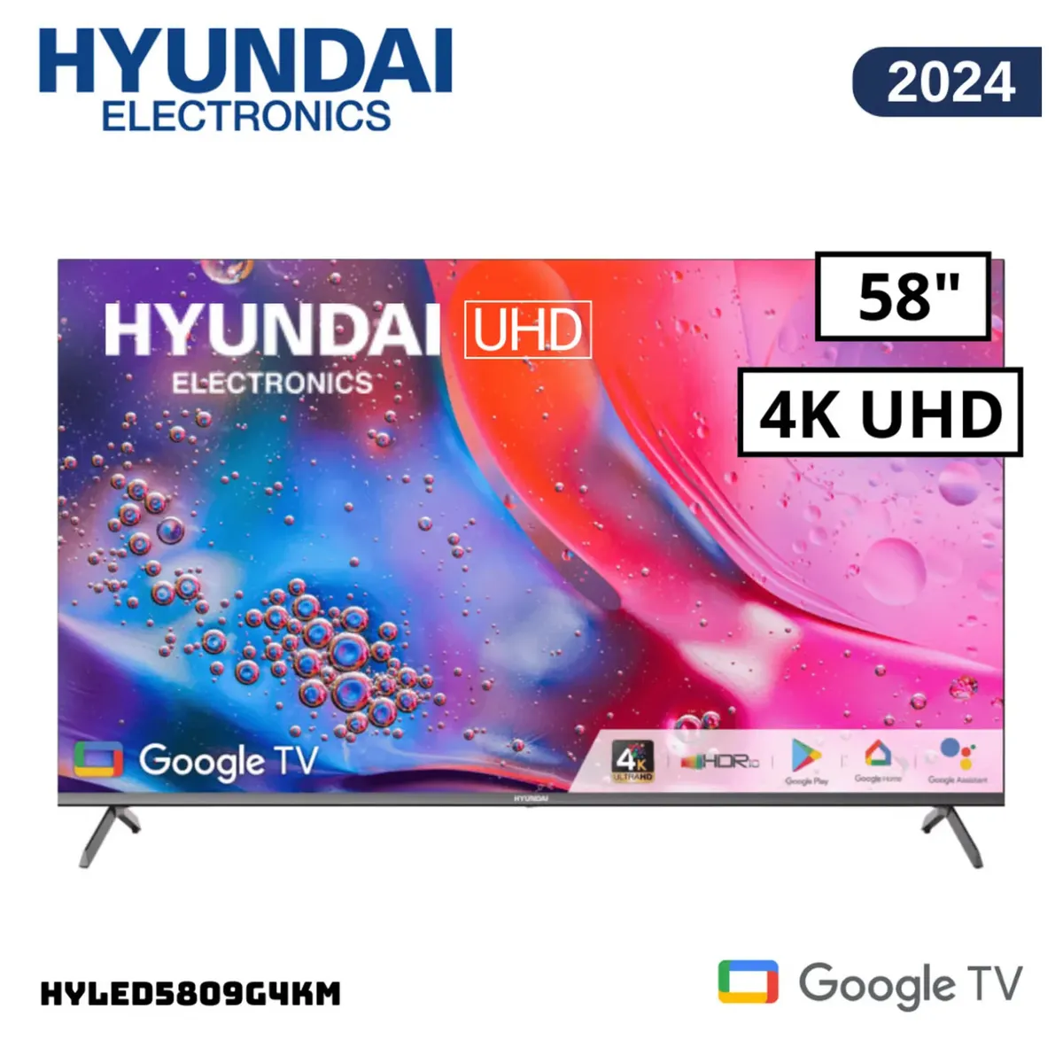 HYUNDAI - TV 58’’ HYUNDAI HYLED5809G4KM UHD 4K GOOGLE TV