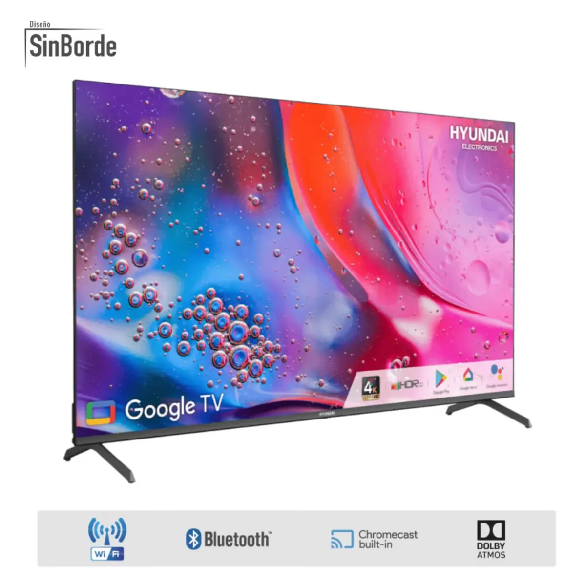 HYUNDAI - TV 58’’ HYUNDAI HYLED5809G4KM UHD 4K GOOGLE TV