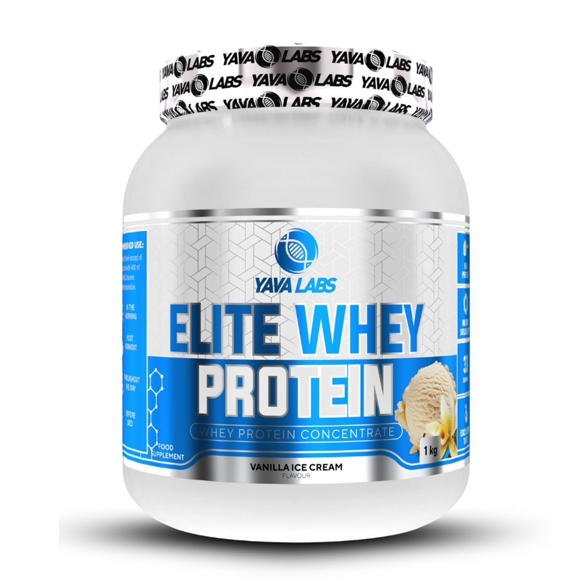 GENERICO - Yava Elite Whey Protein 1 kg Vainilla+Creatina Yava Labs 300Gr+2 Diabolus