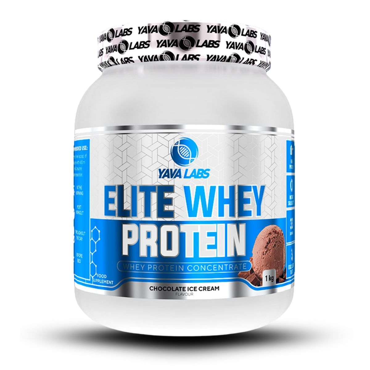 GENERICO - Yava Elite Whey Protein 1 kg Chocolate+Creatina Yava Labs 300Gr+2 Diabolus