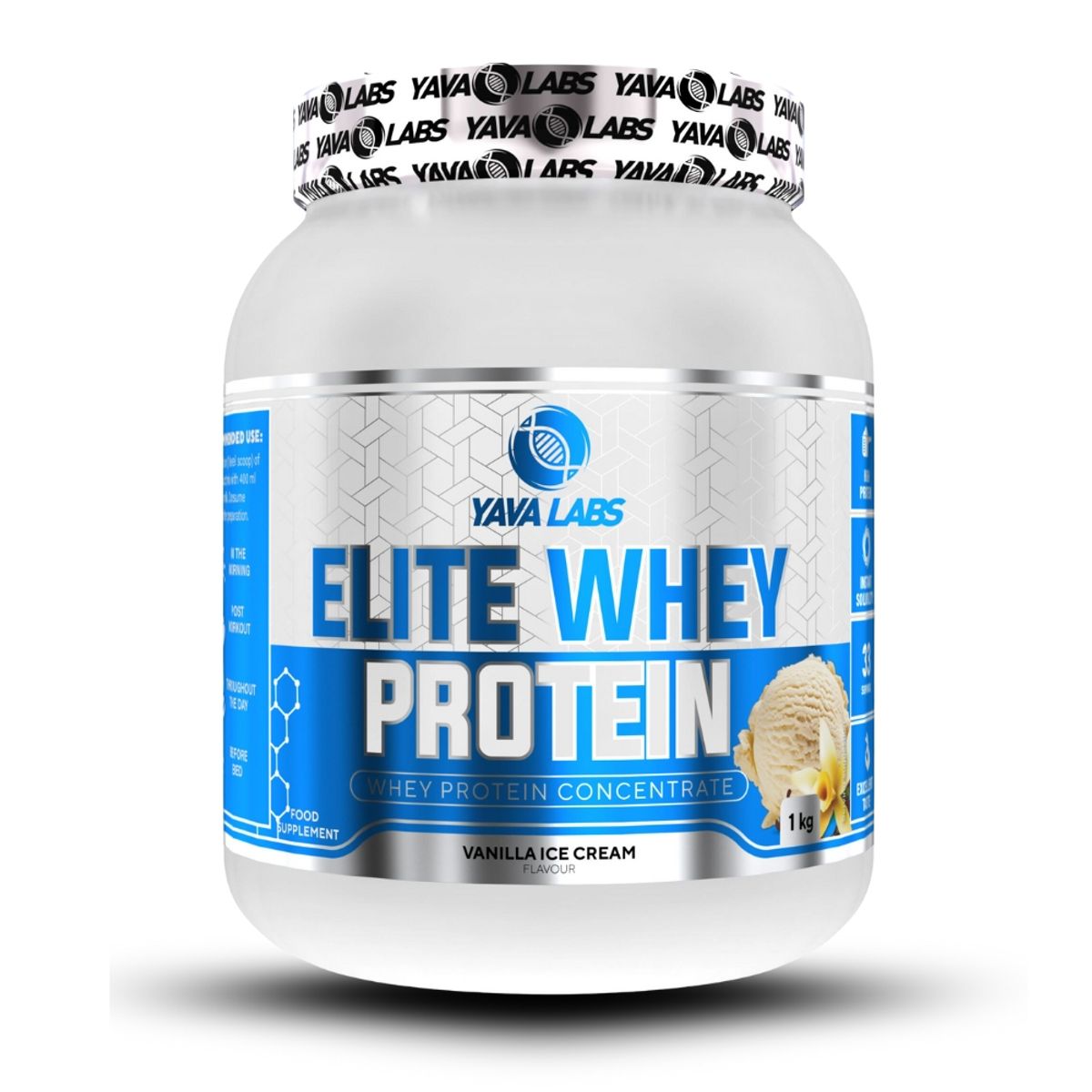 GENERICO - Yava Elite Whey Protein 1 kg Vainilla+Creatina Dorian Yates 300Gr+2 Diabolus