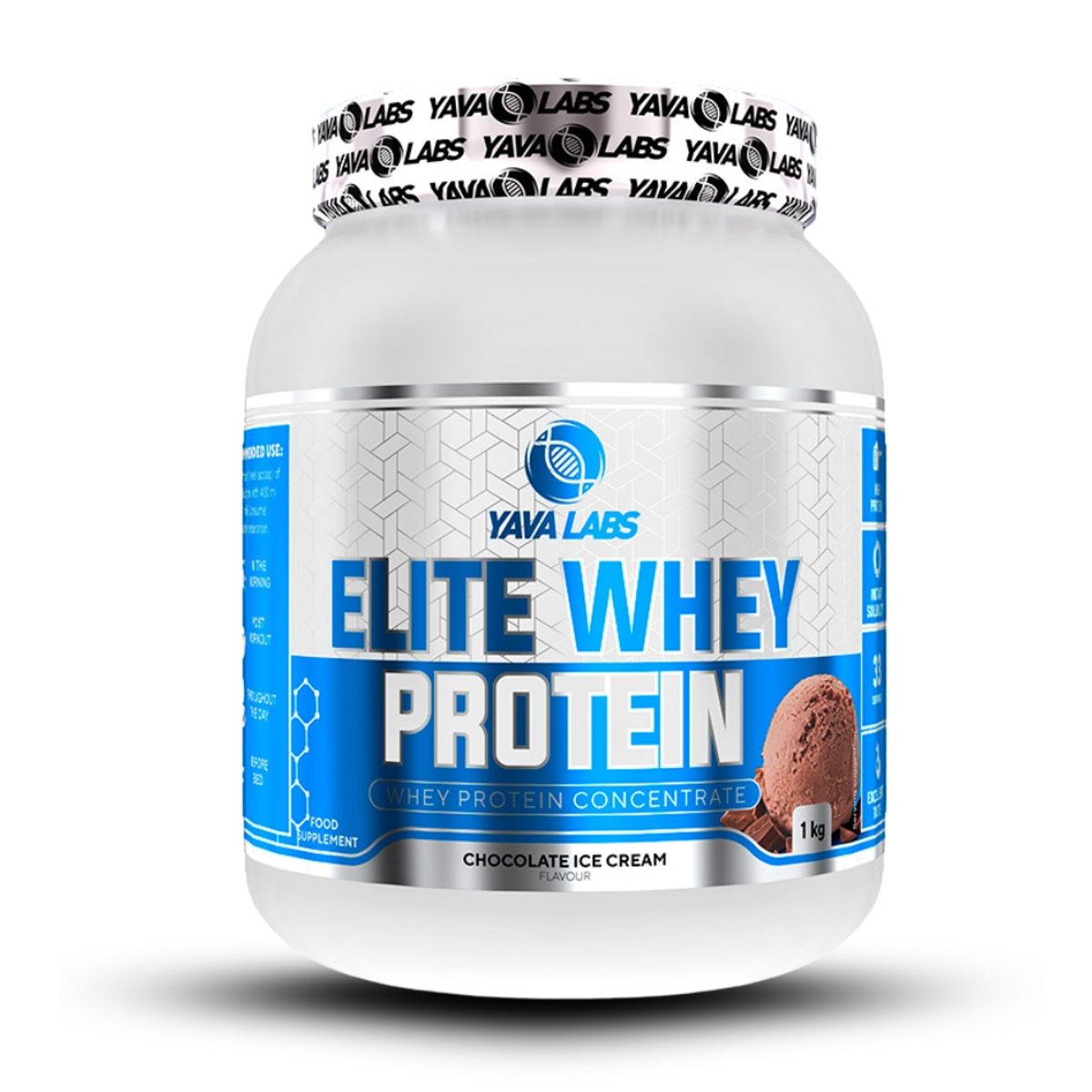 GENERICO - Yava Elite Whey Protein 1 kg Chocolate+Creatina Dorian Yates 300Gr+2 Diabolus
