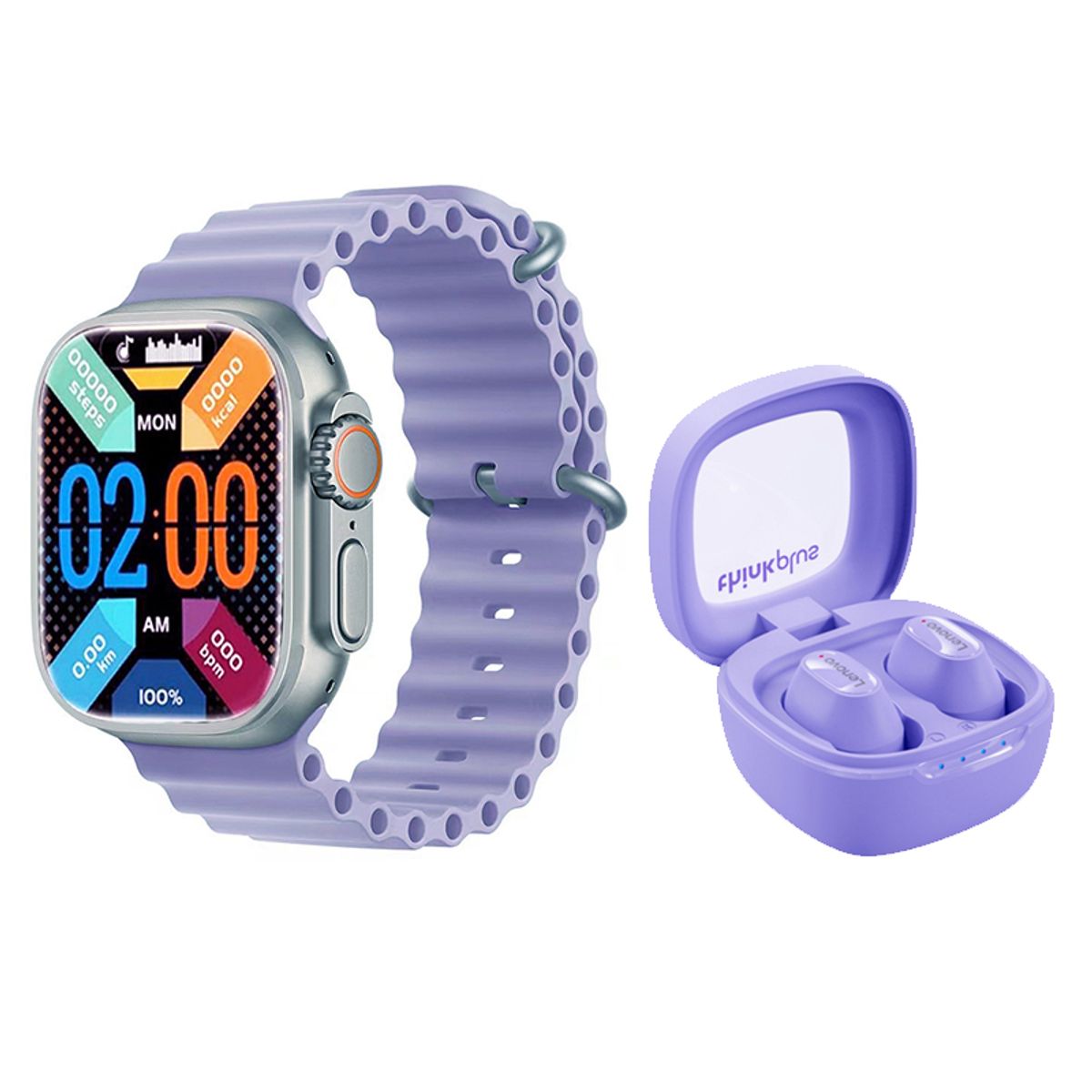 LENOVO - Audifonos Lenovo xt62-Morado y Reloj Inteligente  Toumi S8-P
